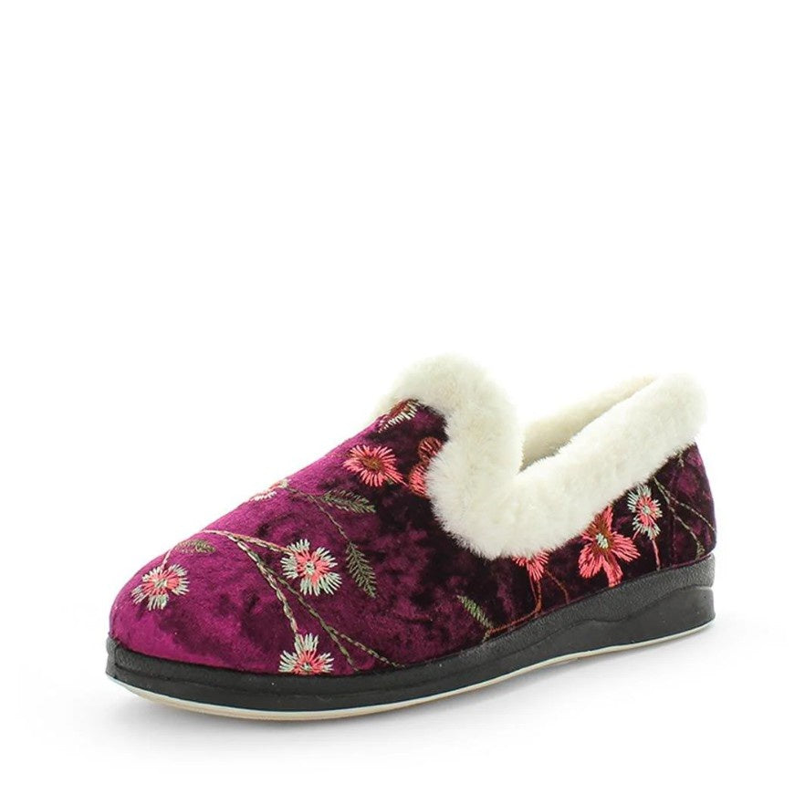 Panda Emille Burgandy Print