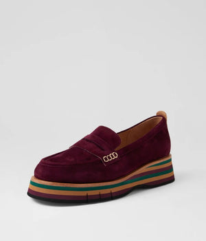 D&J Glamms Burgandy Suede
