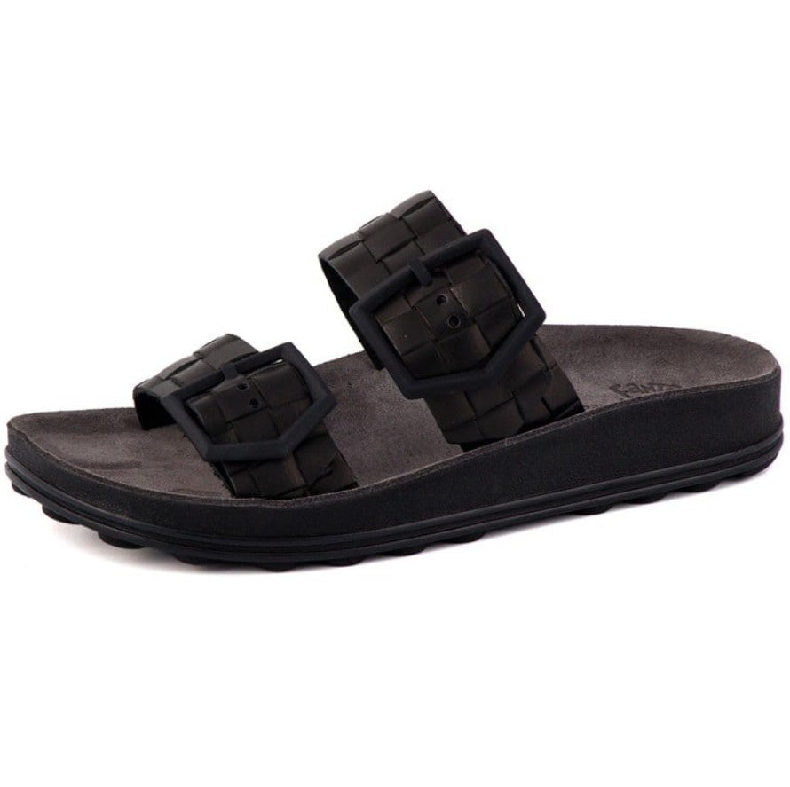 Fantasy Sandals Taylor Black Raffia